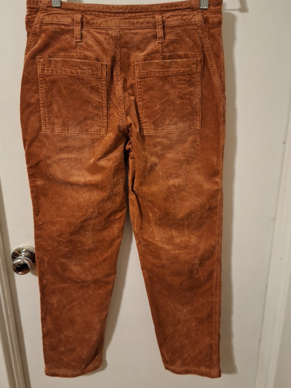 Pilcro Women's Boot Flare Corduroy Pants in Rust Brown - Picture 2 of 4
